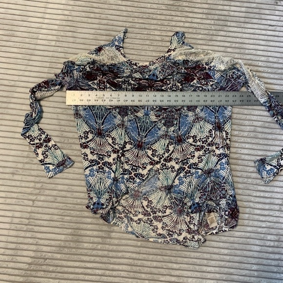 Free People Snow Combo Long Sleeve Blouse - Picture 6 of 6